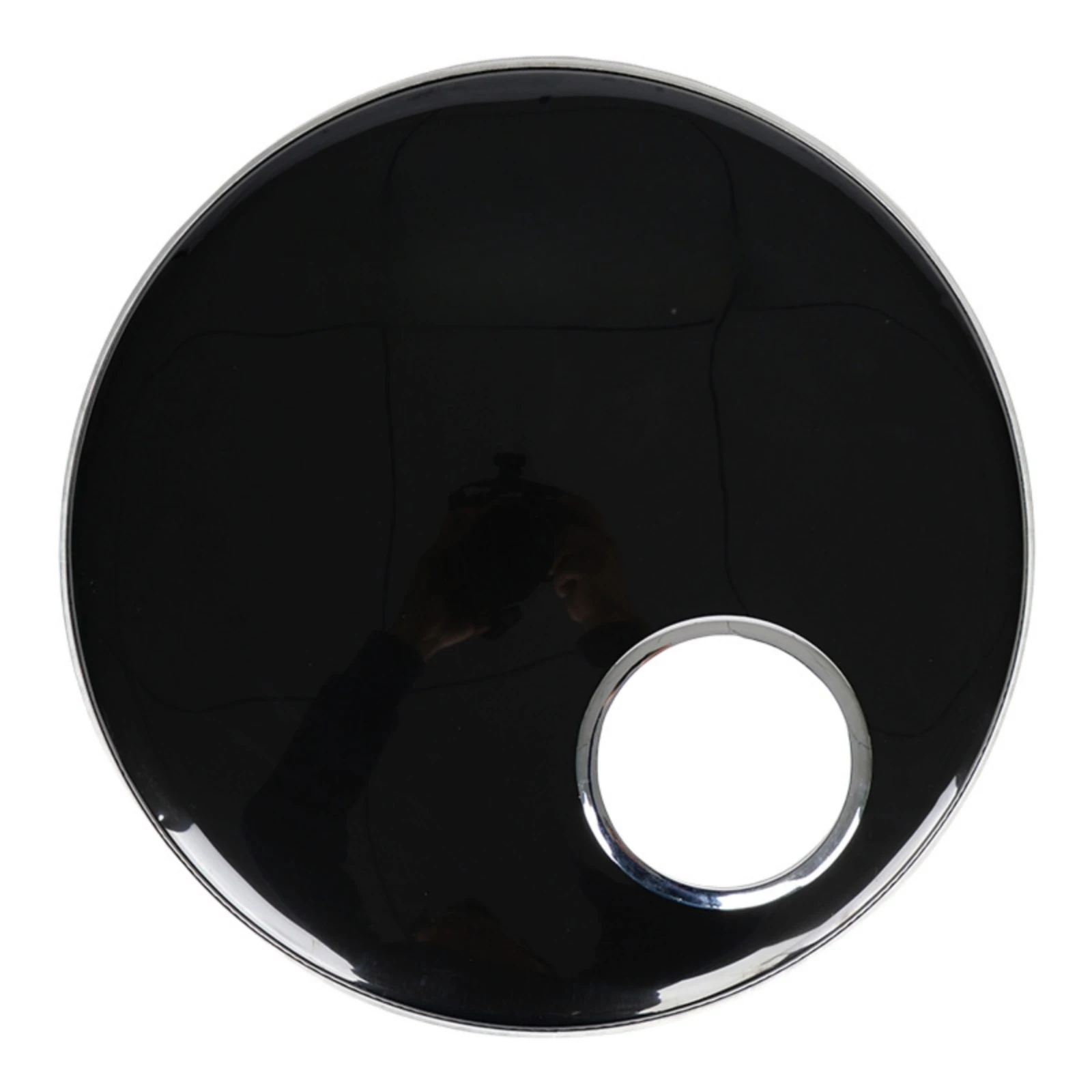 Bass Drum Resonant Head Port Protector Polished Bass Drum Port Collar Drumhead Protector Collar Rigid Round for Drummers