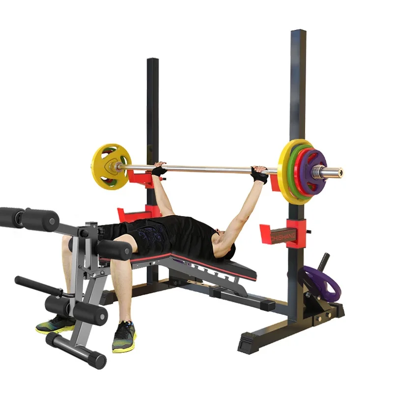 

Home Fitness Equipment Bench Press Weight Bench Barbell Rack Pull-ups Squat Rack