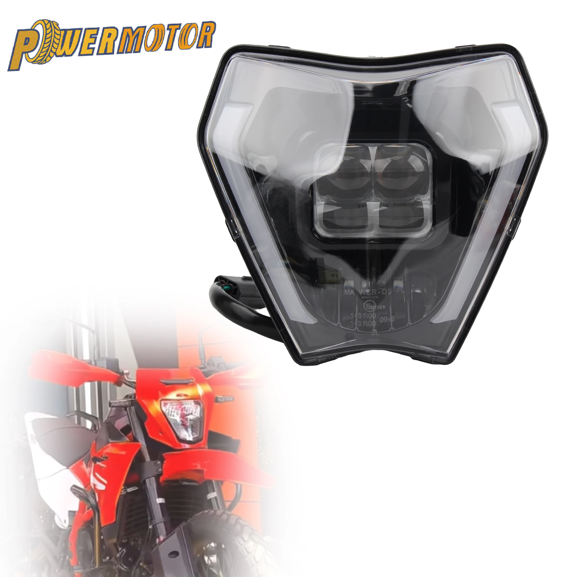 

Motorcycle 4 LED Bulbs Headlight Light Core For KTM EXC SXF XCW MX 125 250 300 450 2024-2026 Enduro Dirt Bike Replacement Parts