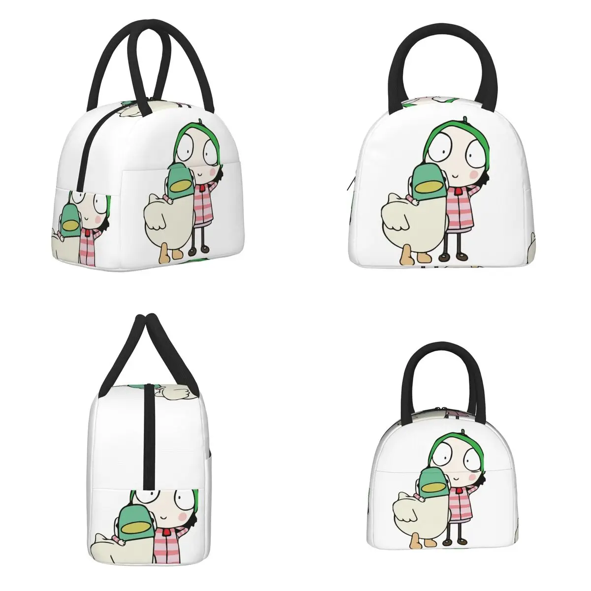 سارة وبطة تتمتع معزول حقيبة الغداء للنساء مكتب برودة صندوق طعام حراري حمل حاوية صناديق الغداء مانعة للتسرب