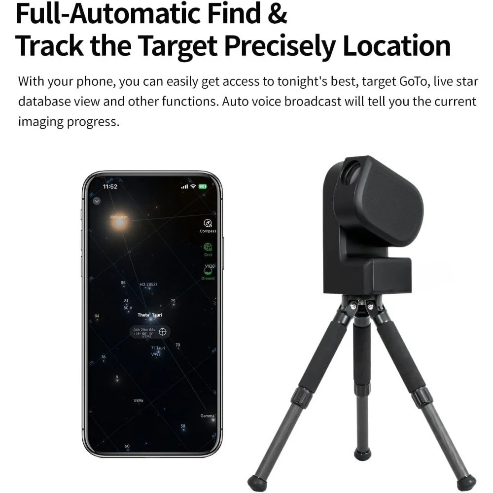 Smart Digital Telescope Autofocus Portable for Beginners and Experienced Users All-in-One Astronomy