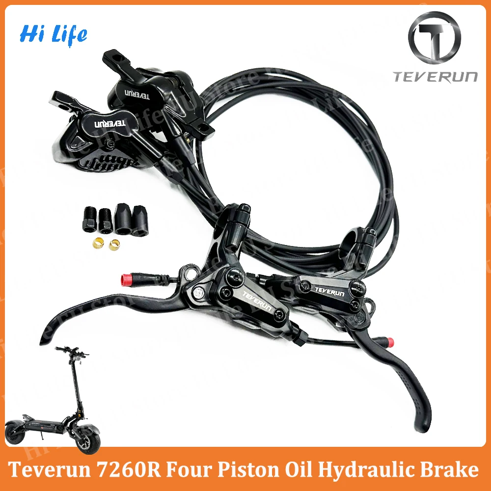 Official Teverun Fighter 7260R Oil Hydraulic Brake 4 Postin New Man Brake Suit for Teverun Fighter 7260R Electric Scooter