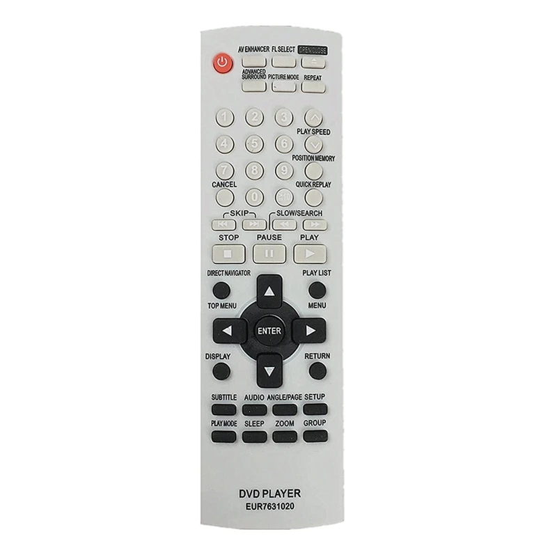 Remote Control Replacement EUR7631020 For Panasonic DVD-S24 DVD-S27 DVD-S27K DVD-S27P DVD-S27S DVD-S27U DVD-S27UP-S