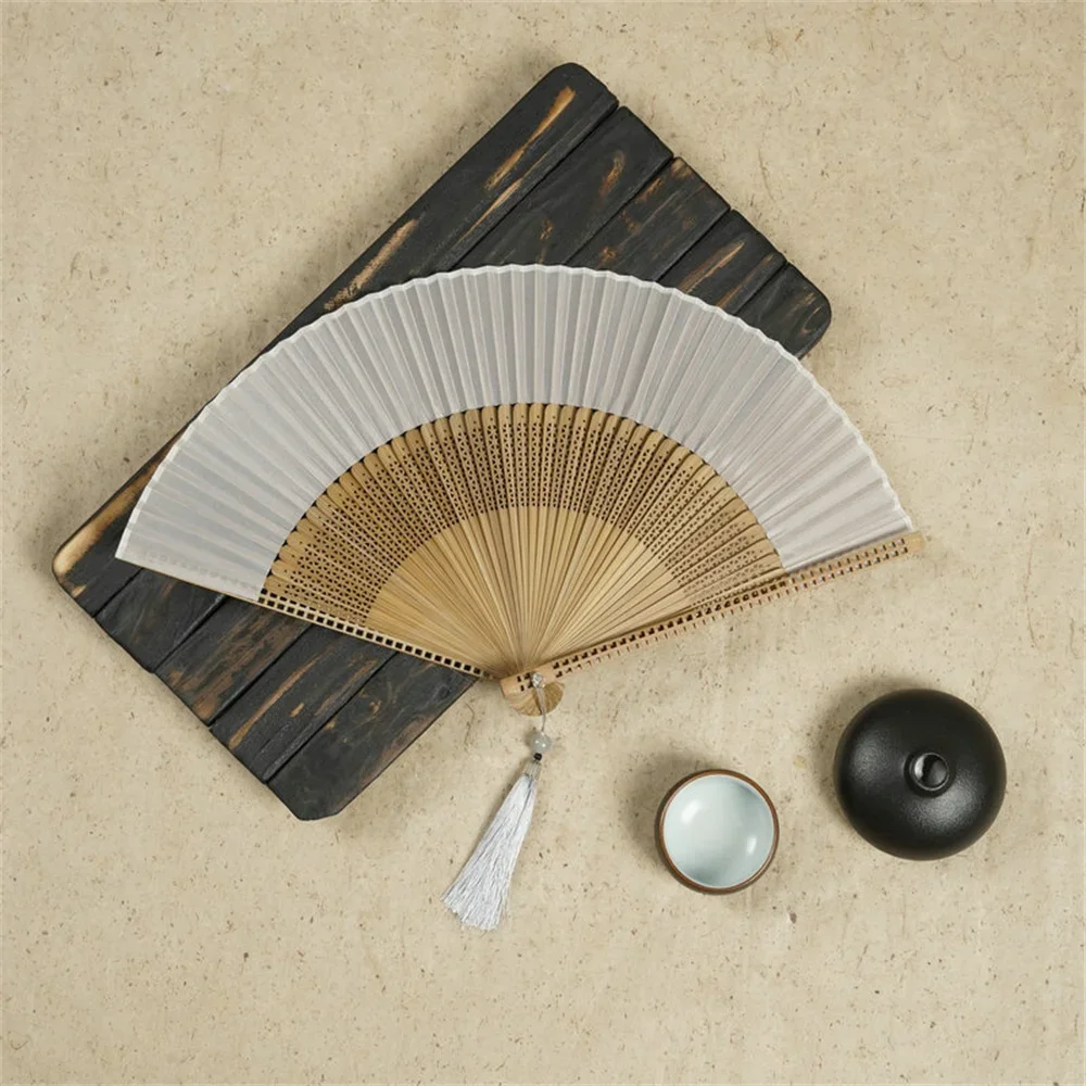 Chinese Style Bamboo Folding Fan, Classical Carving Craft