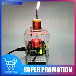 DC 36V-48V Tesla Coil High Frequency HFSSTC Electronic Candle Plasma Flame 40V High Voltage Pulse Arc Generator DIY Power Supply