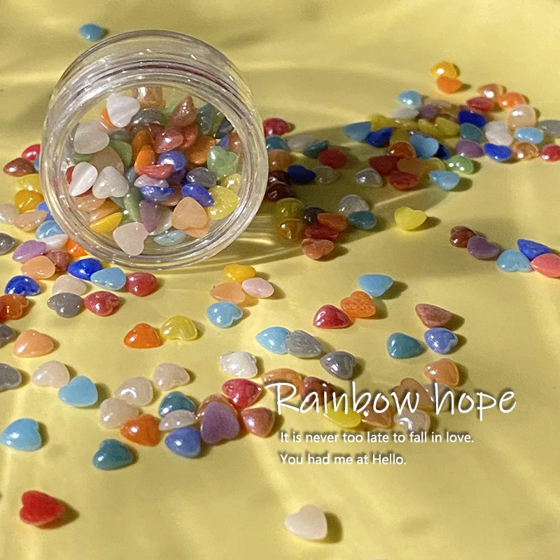 キャンディーカラーの艶をかけられたセラミックネイルアートパッチスイートスターネイルアートジュエリー