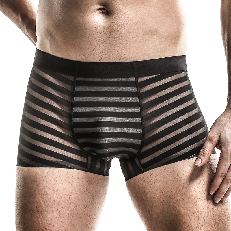 

Men's Underwear Men's Ice Silk Summer Thin Boxer Briefs Seamless Modal Four-Corner Breathable Antibacterial Shorts Trendy