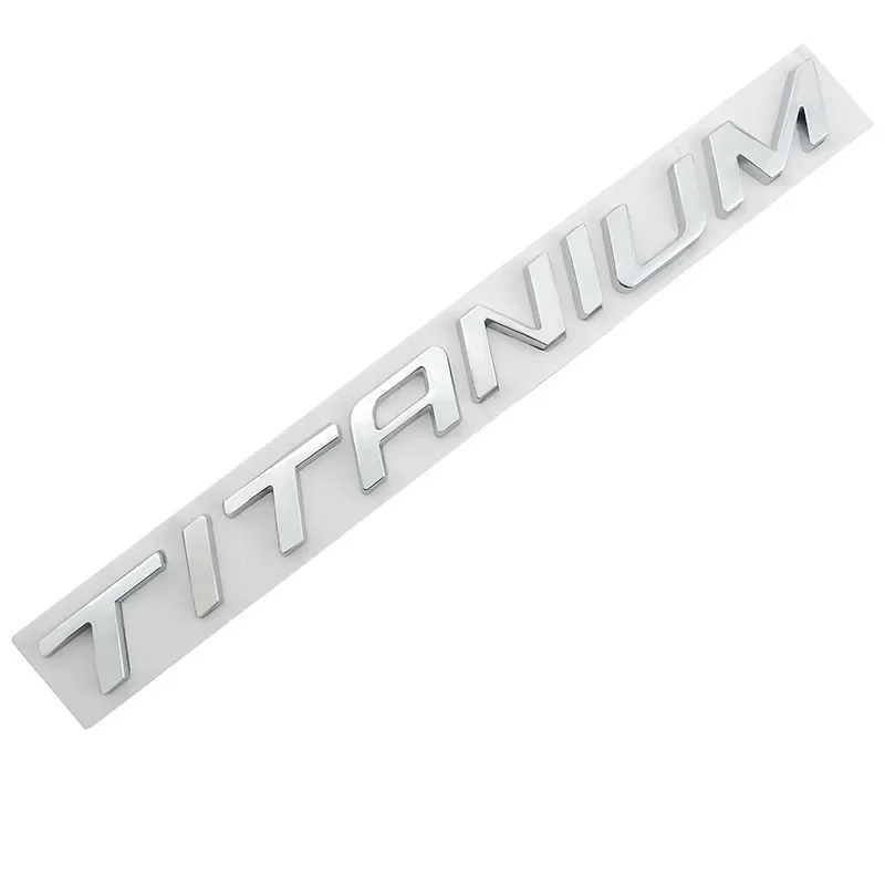 3D Zinc Alloy Metal TITANIUM Logo Chrome Emblem Badge Decals Car Sticker Auto Tail Stickers for Ford Focus 2 Fiesta Kuga EDGE