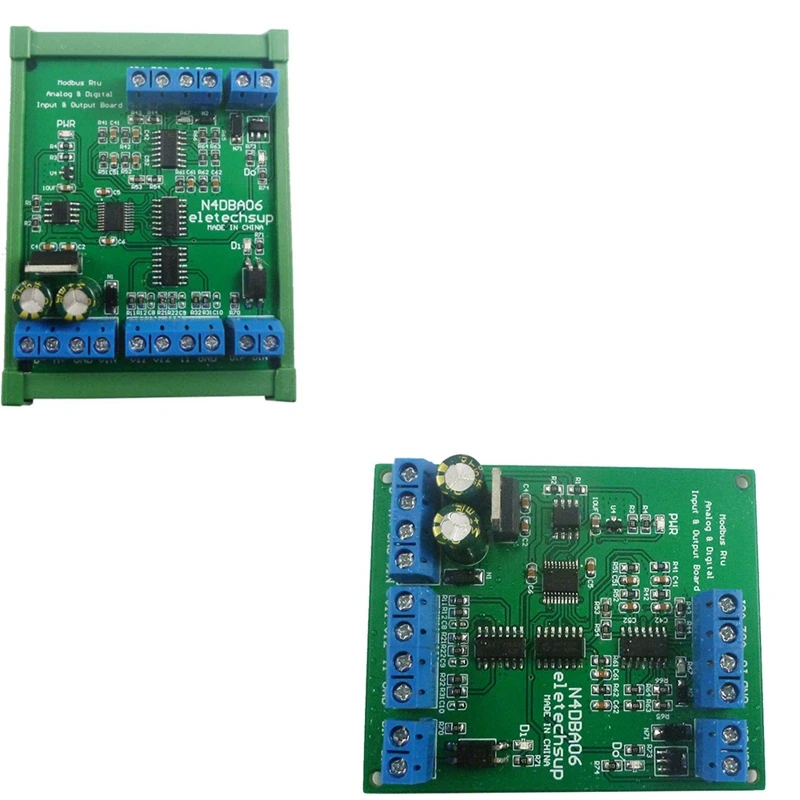 DC 12V 8CH Analog Digital Input Output Devices 0-5V 0-10V 4-20MA DAC ADC RS485 Modbus RTU Board