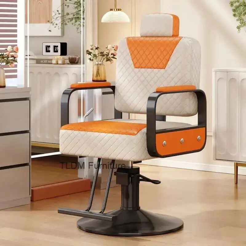

Trendy Modern Barber Chair Luxury Professional Comfortable Simple Barber Chair Glamour Design Silla Barbero Commercial Furniture