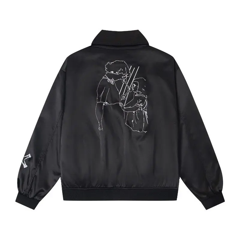 ER/D American embroidered lapel short wide loose jacket