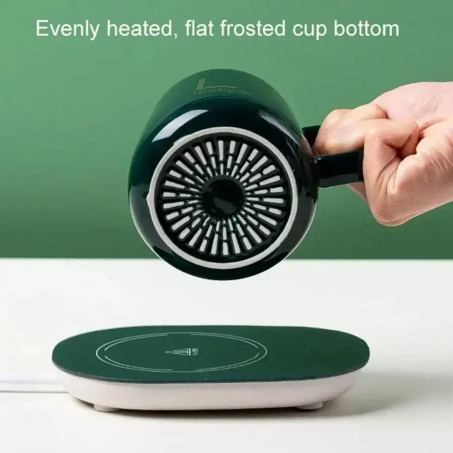 220v Electric Heating Coaster 55°C Coffee Milk Tea Heating Pad Usb Thermostatic Ceramic Cups  Office Heating Warming Cup