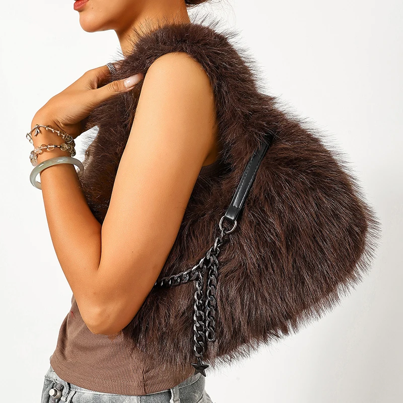 Kışlık Yumuşak Peluş Omuz Çant - Women'S Bags Handbags incelemesi ve fiyatı