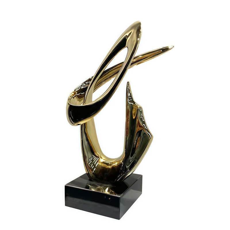 

Stainless steel abstract modern creative Living room Corridor Hotel Lobby Office shop desk Interior sculpture art decoration