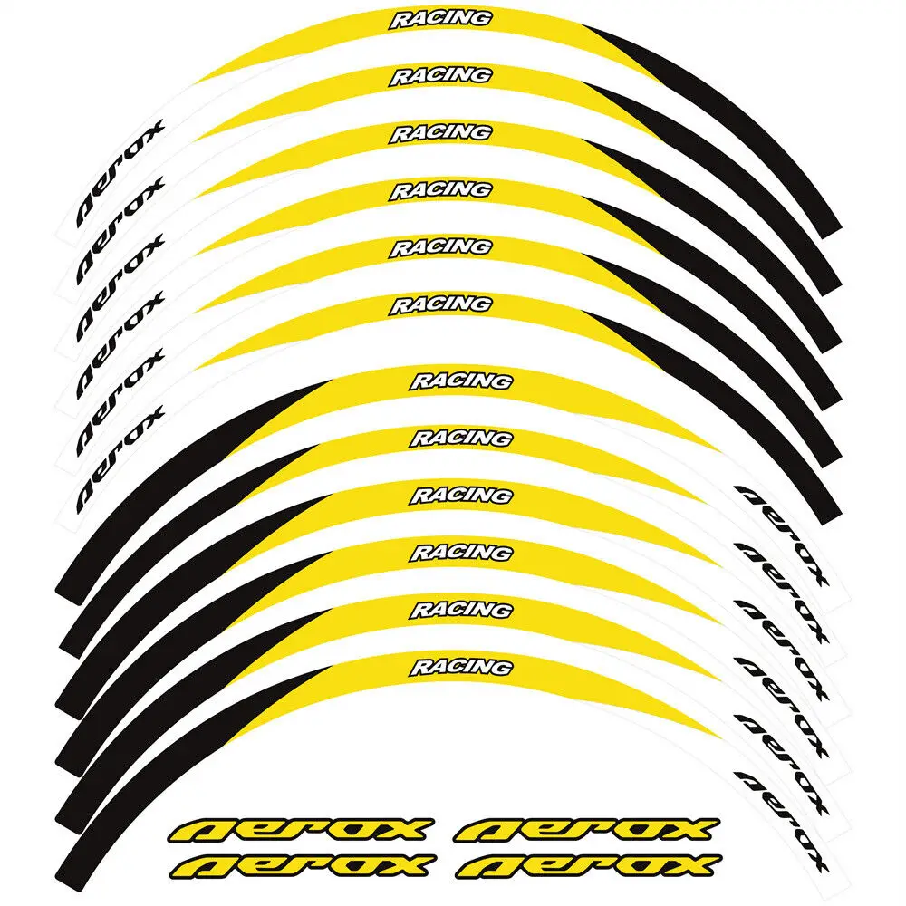 For YAMAHA NVX155 NVX 155 AEROX AEROX155 Motorcycle Accessories Stickers Wheel Hub Decals Rim Reflective Sticker Stripe Tape Set