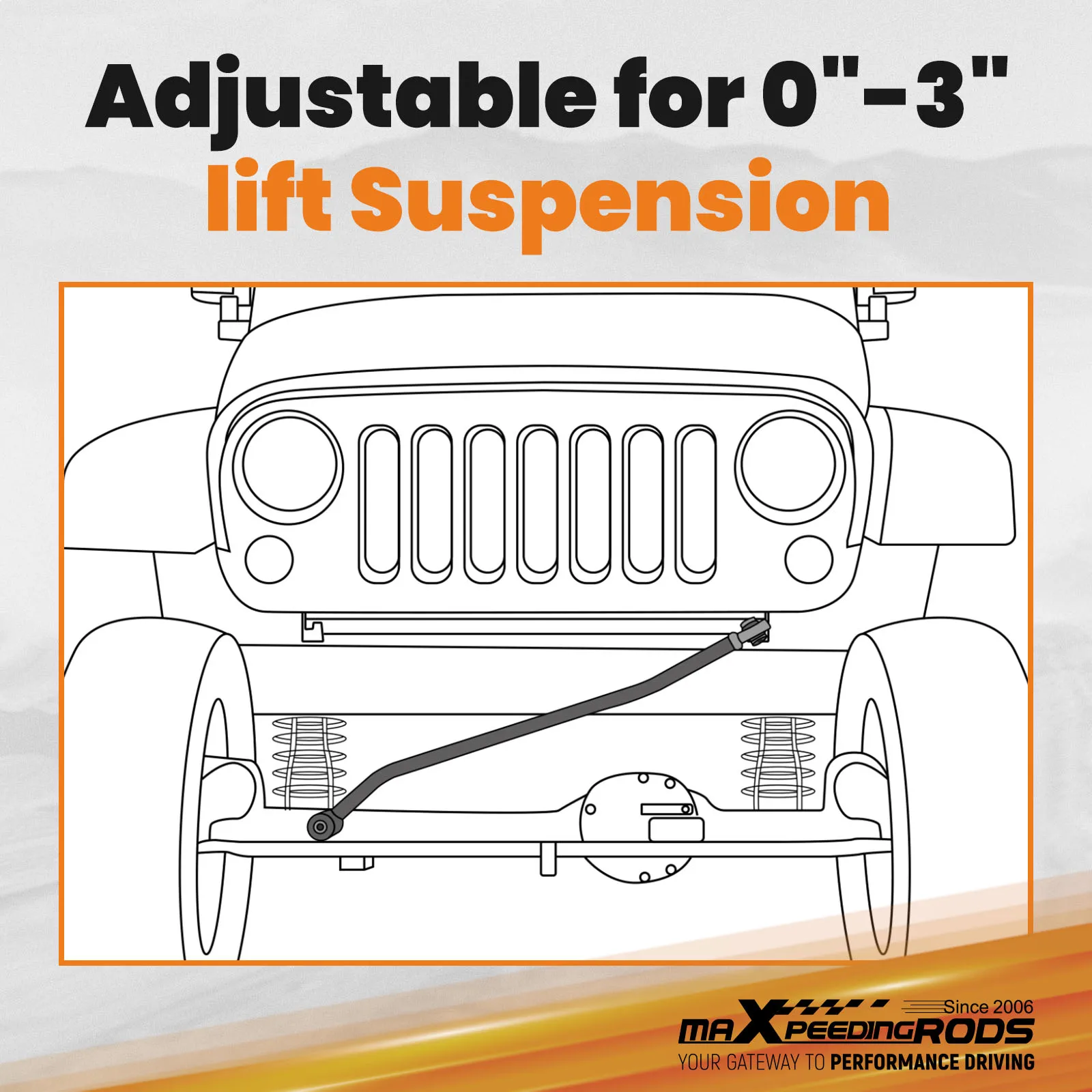 

Front Adjustable Track Bar 0-3 Lift For 2003 2004-2013 Dodge Ram 2500 3500 HD