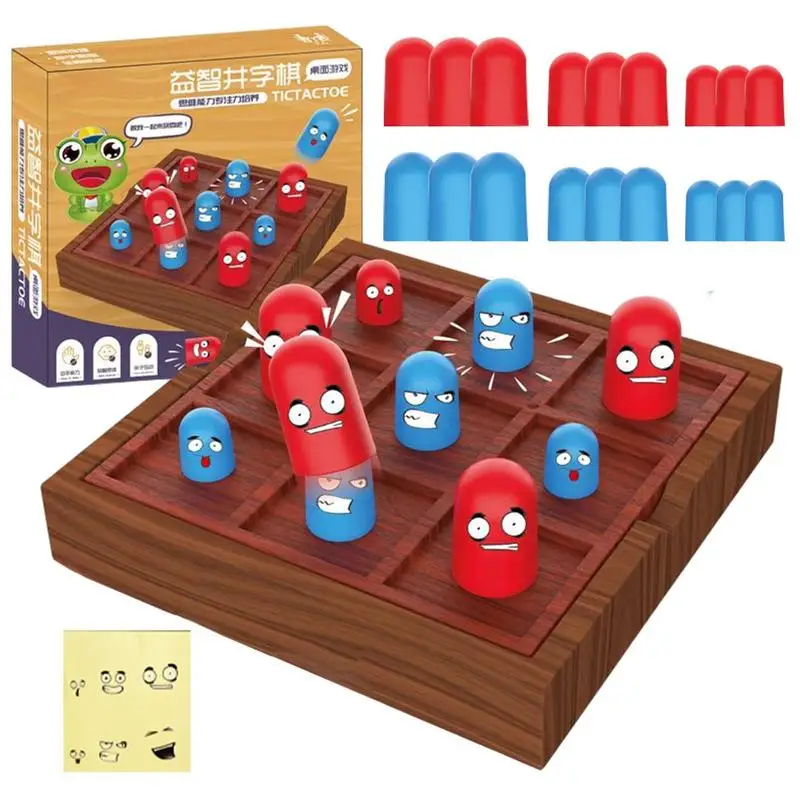 2 Players TicTac Toe Big Eat Small Gobble Board Game Parent-child Interactive Competition Match Party Games Toys For Children