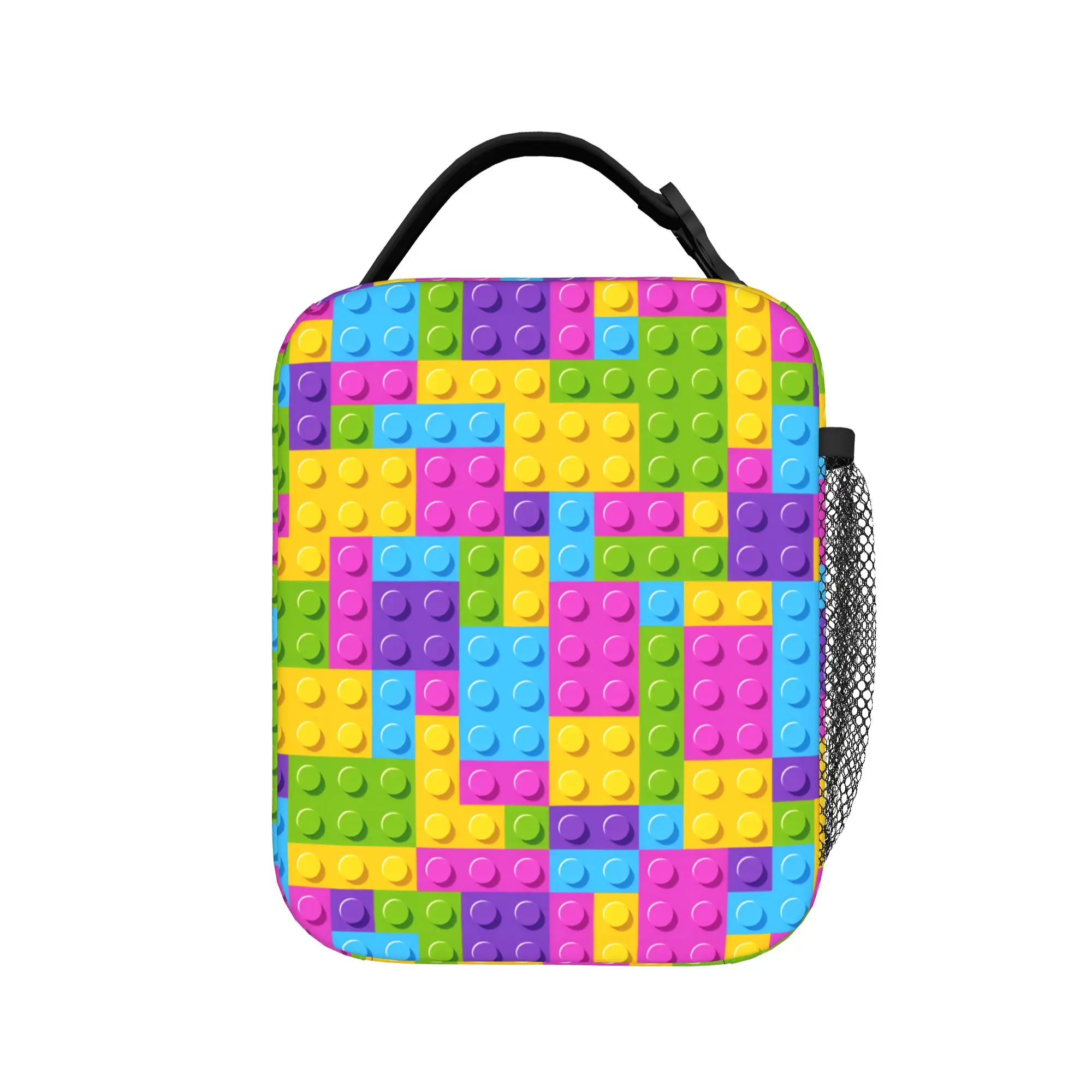 

Сумка для обеда в пастельных тонах с узором в клетку, повседневная сумка для обеда для детей, портативная изолированная сумка-холодильник, термосумка-тоут