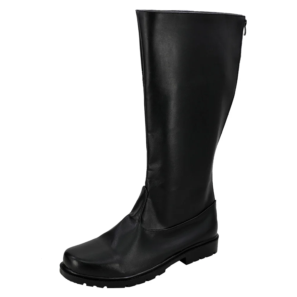 ハンコスソロコスプレ黒靴ブーツ映画宇宙戦闘ハロウィンコスチューム靴カーニバル靴男性用大人変装小道具