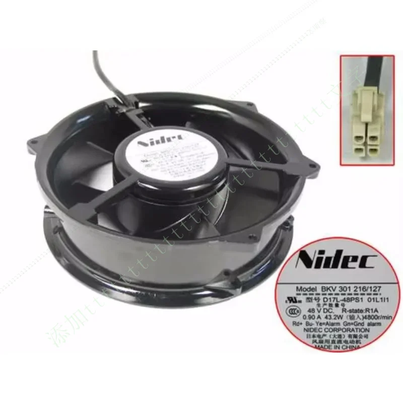 

W ДЛЯ Nidec D17L-48PS1 01L1I1 DC 48 В 0,90 А 170x170x51 мм Вентилятор охлаждения сервера 4-проводной