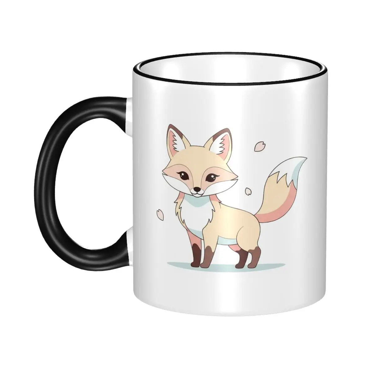 Cute Kawaii Fox Adorable Pastel Fox Cartoon Character Mug Ceramic Coffee Cups Tea Mugs Milk Cup Drinkware Gifts for Woman Man