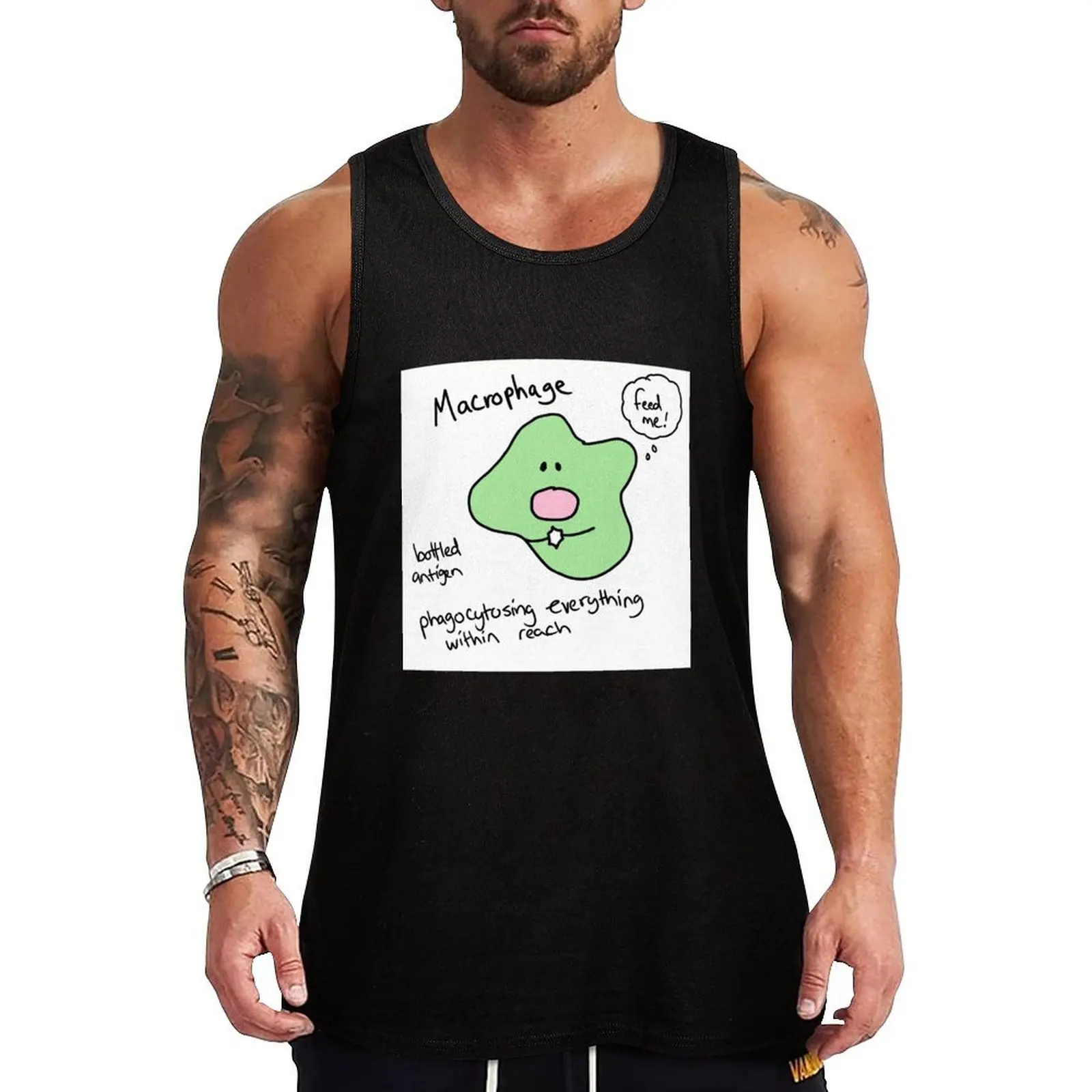 Майка Macrophage Tank Top, высокоэластичная, спортивного кроя, для тренировок