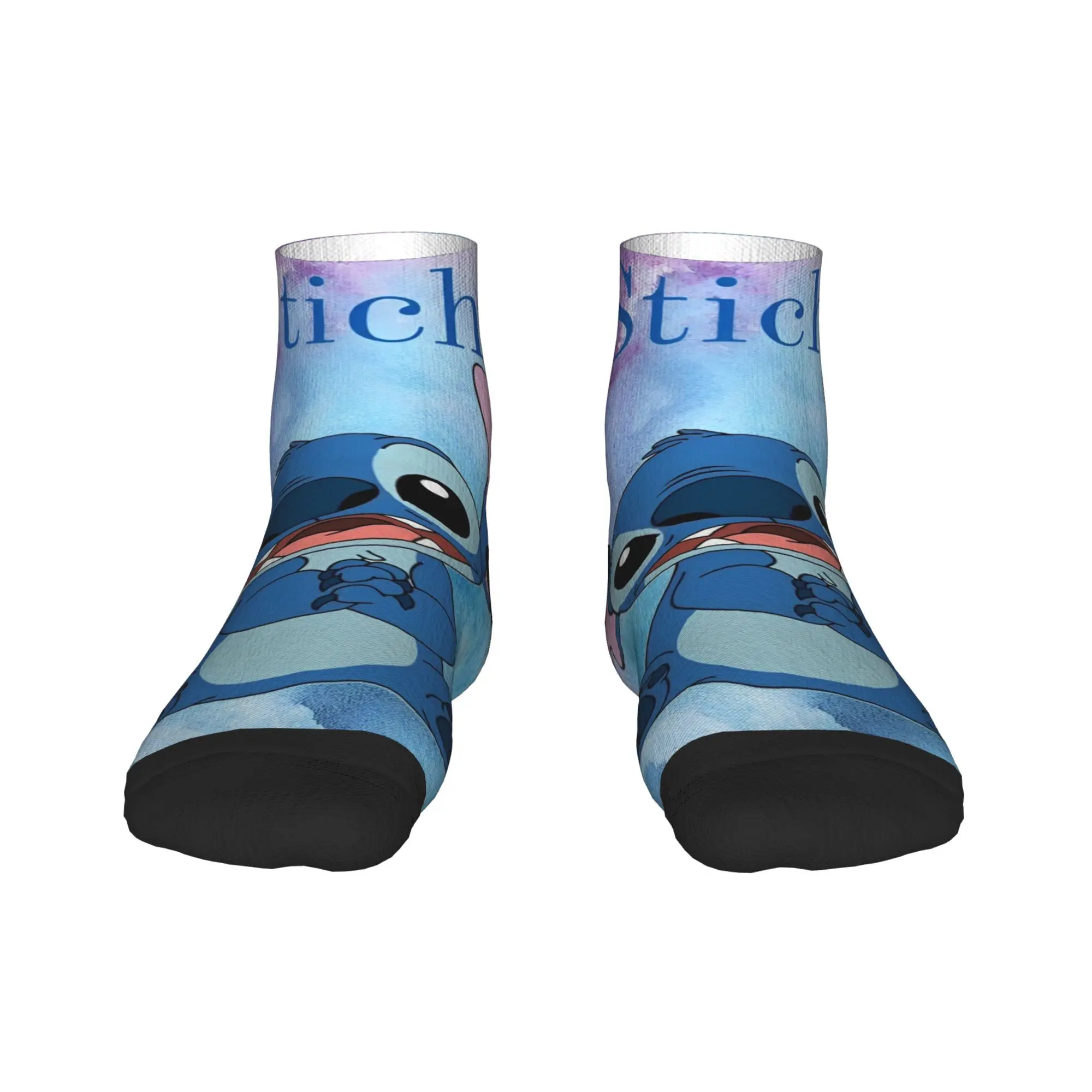 

Kawaii Cartoon Stitch Lovely Comic Casual Socks For Unisex Men Soft Ankle Socks Summer Running Sports Printed Non Skid Sock