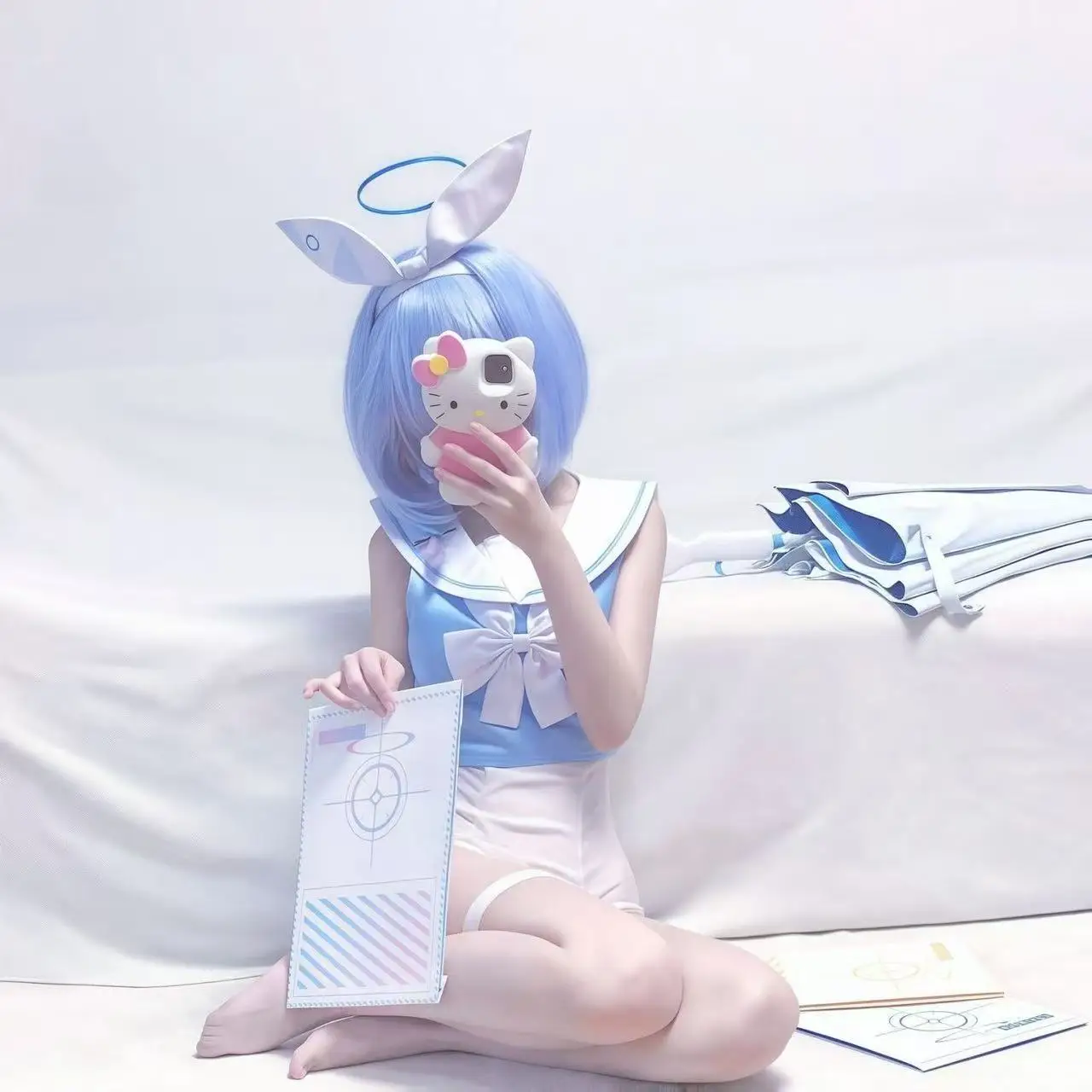 

Arona (Blue Archive) Cosplay Set Sailor Uniform One-Piece Sukumizu