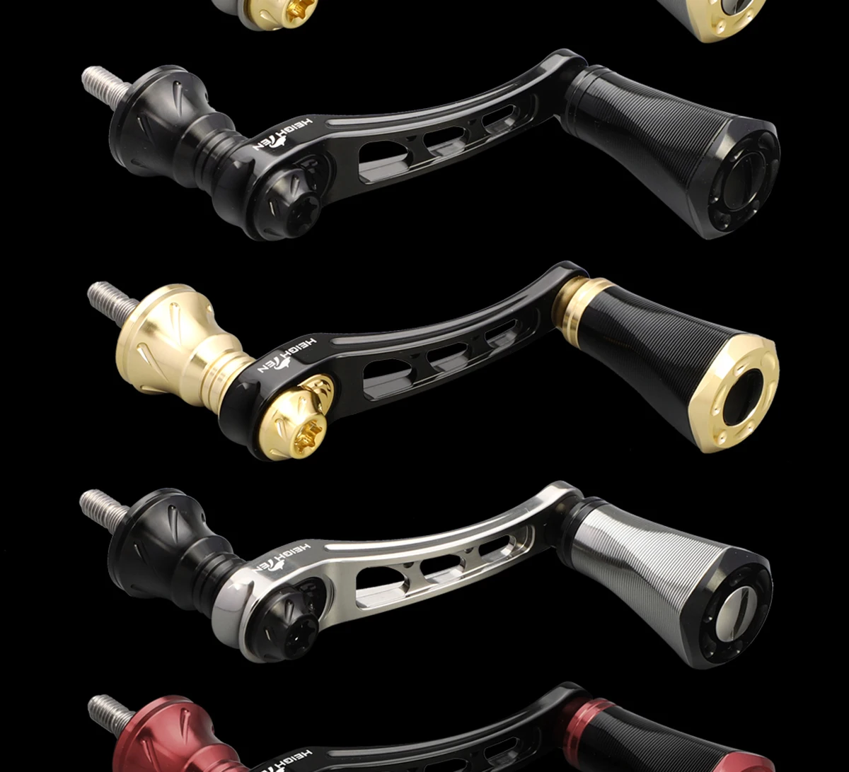 HEIGHTEN Spinnrolle mit Einzelgriff und Einstellbarem Spindelabstand von 40mm bis 50mm und 20mm Carbon-Knöpfen für Luya-Angeln – Detail 22