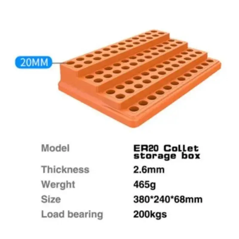 ER11 ER16 ER20 ER25 ER32 Spring Collet Storage Box Er Collet Hard Plastic Finishing Box Milling Machine For CNC Machining Ce