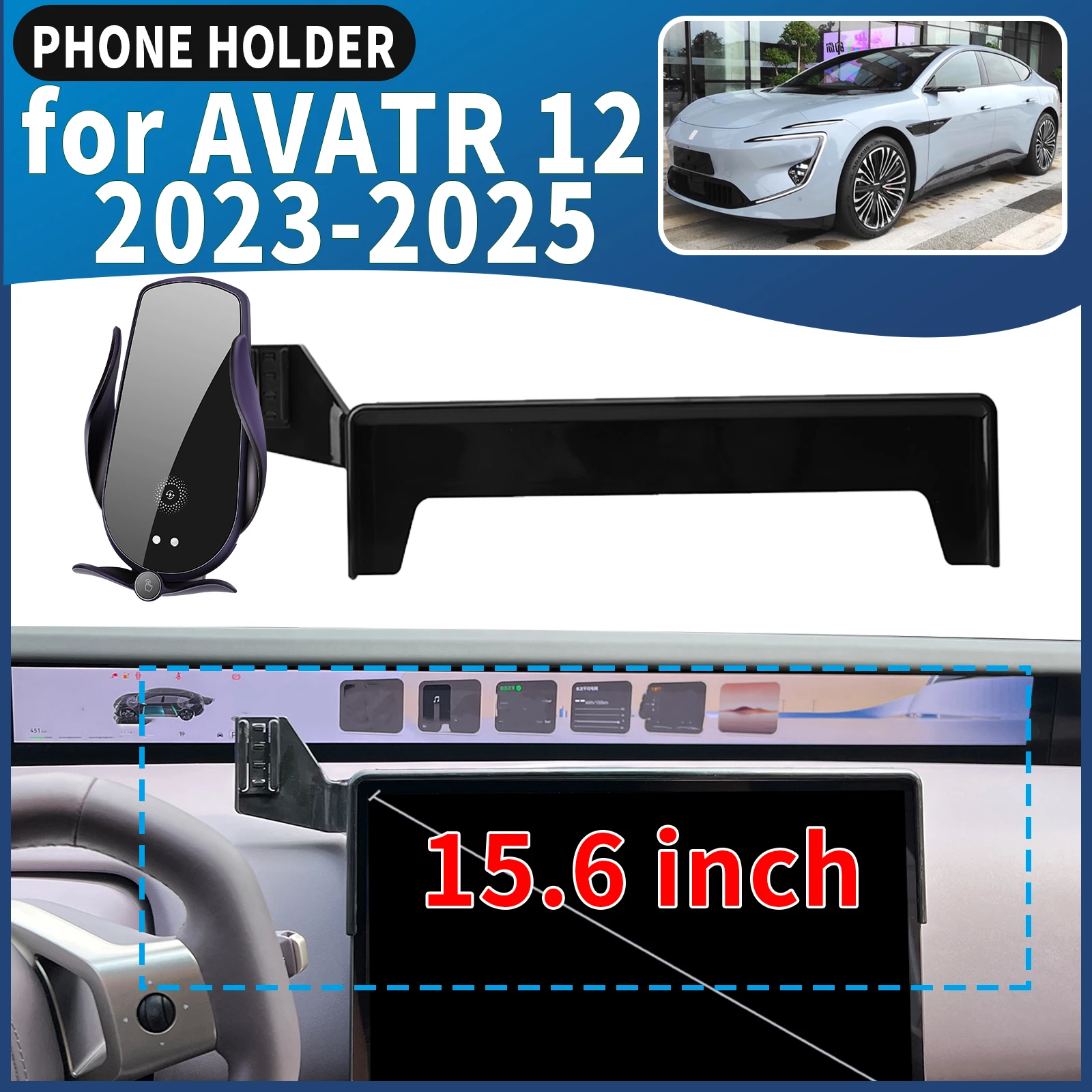 

fit for AVATR 12 2023 2024 2025 15inch Car Phone Holder Mount Vehicle-Specific GPS Navigation Easy Installation accessoires