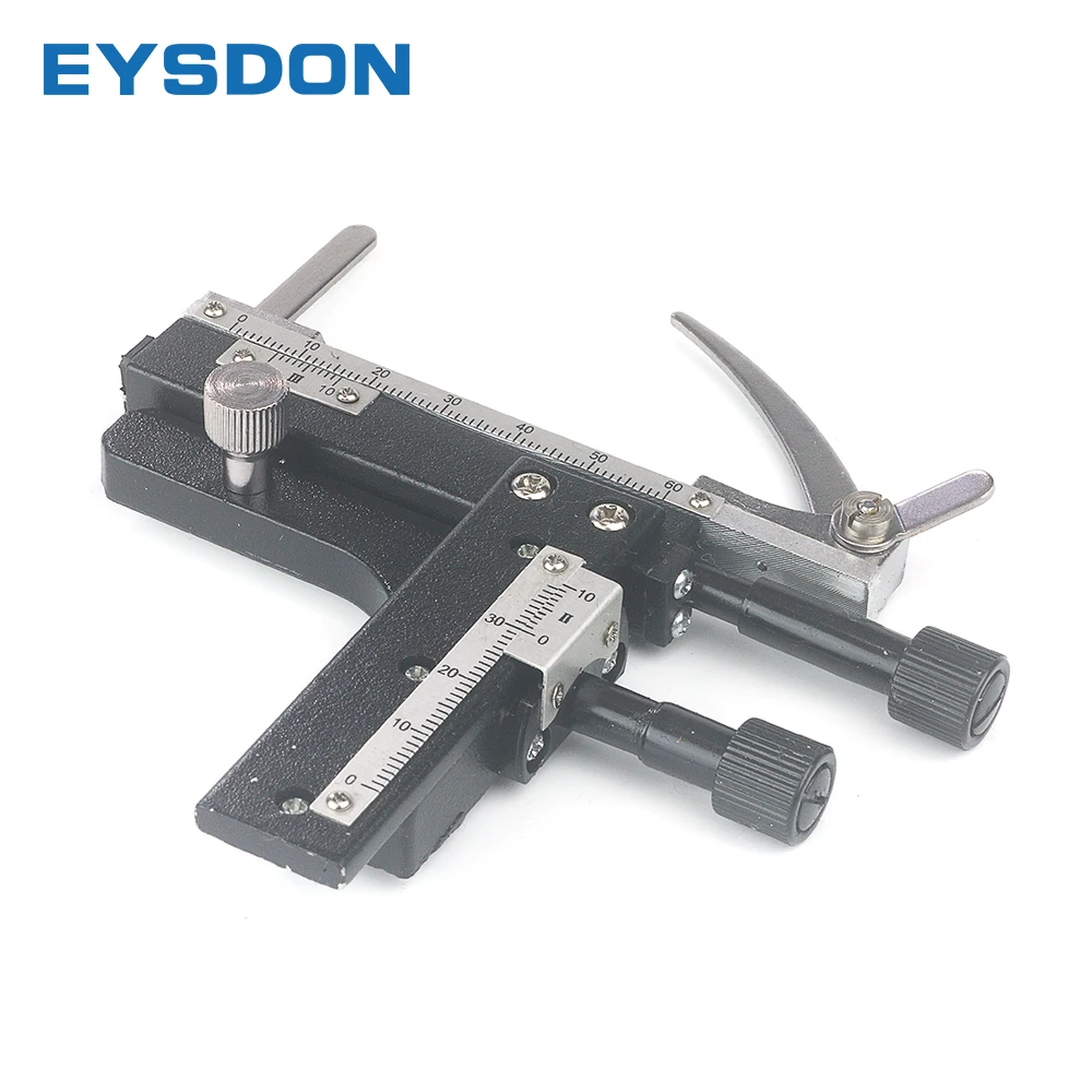 EYSDON Mikroskop, aufsteckbare mechanische Bühne mit X-Y-verstellbarem Uhrwerk und Skala-Bremssattel