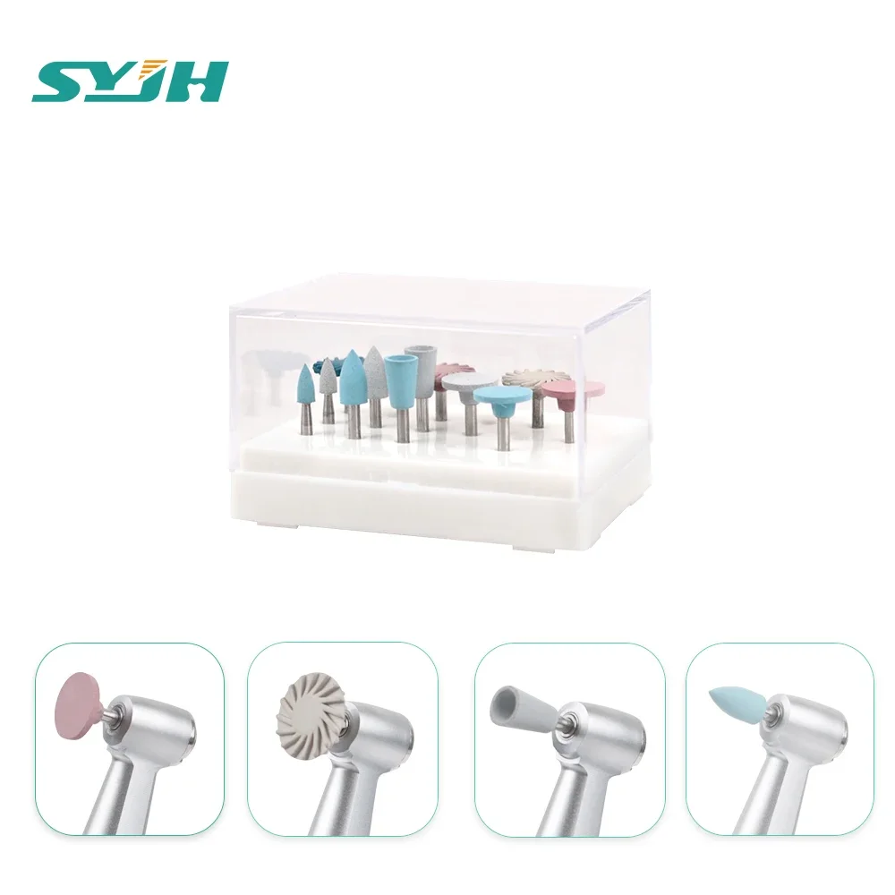 12Pcs/box Dental RA Rubber Resin Polishing Wheel Composite Resin Grinding and Polishing Set Spiral Polishing Wheel Dentist Tool