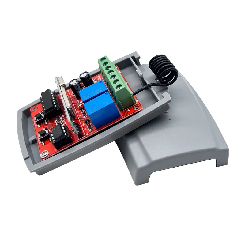 ATS-2CH 433MHz ガレージドアリモコン 12V-24V RF 送信機受信機固定ローリングコード 433.92Mhz ユニバーサル