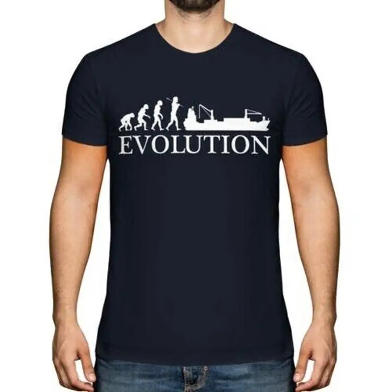 

Cargo Schiff Evolution Of Man Herren T-Shirt Marineblau Transporter