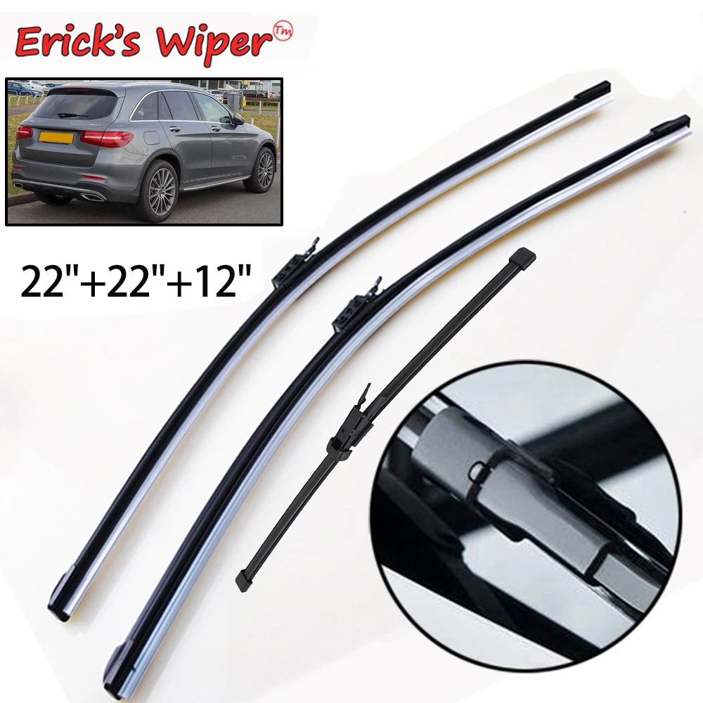 Erick\'s Wiper Front & Rear Wiper Blades Set For Mercedes-Benz GLC-Class X253 2015 - 2022 Windshield Windscreen Window 22\