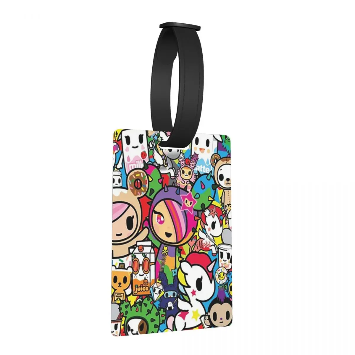 Etiquetas de equipaje Tokidoki Kawaii Donutella Sandy Unicorno, etiqueta de identificación para maleta de viaje, etiqueta de embarque, soporte para etiqueta con nombre, identificación y dirección