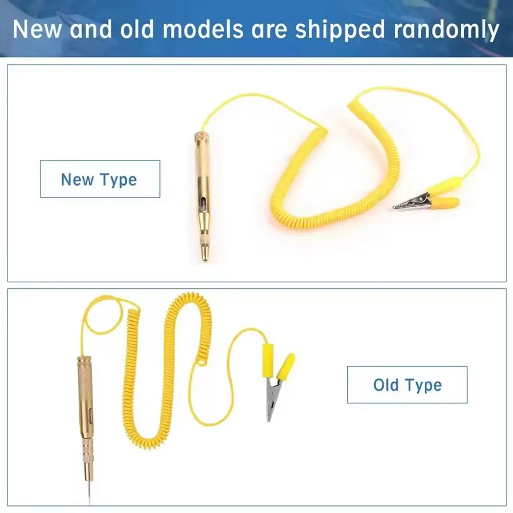 

Новый тестер автомобильных цепей 6В-24В, латунный пробник-детектор для проверки световой системы, универсальный тестер напряжения, диагностический инструмент