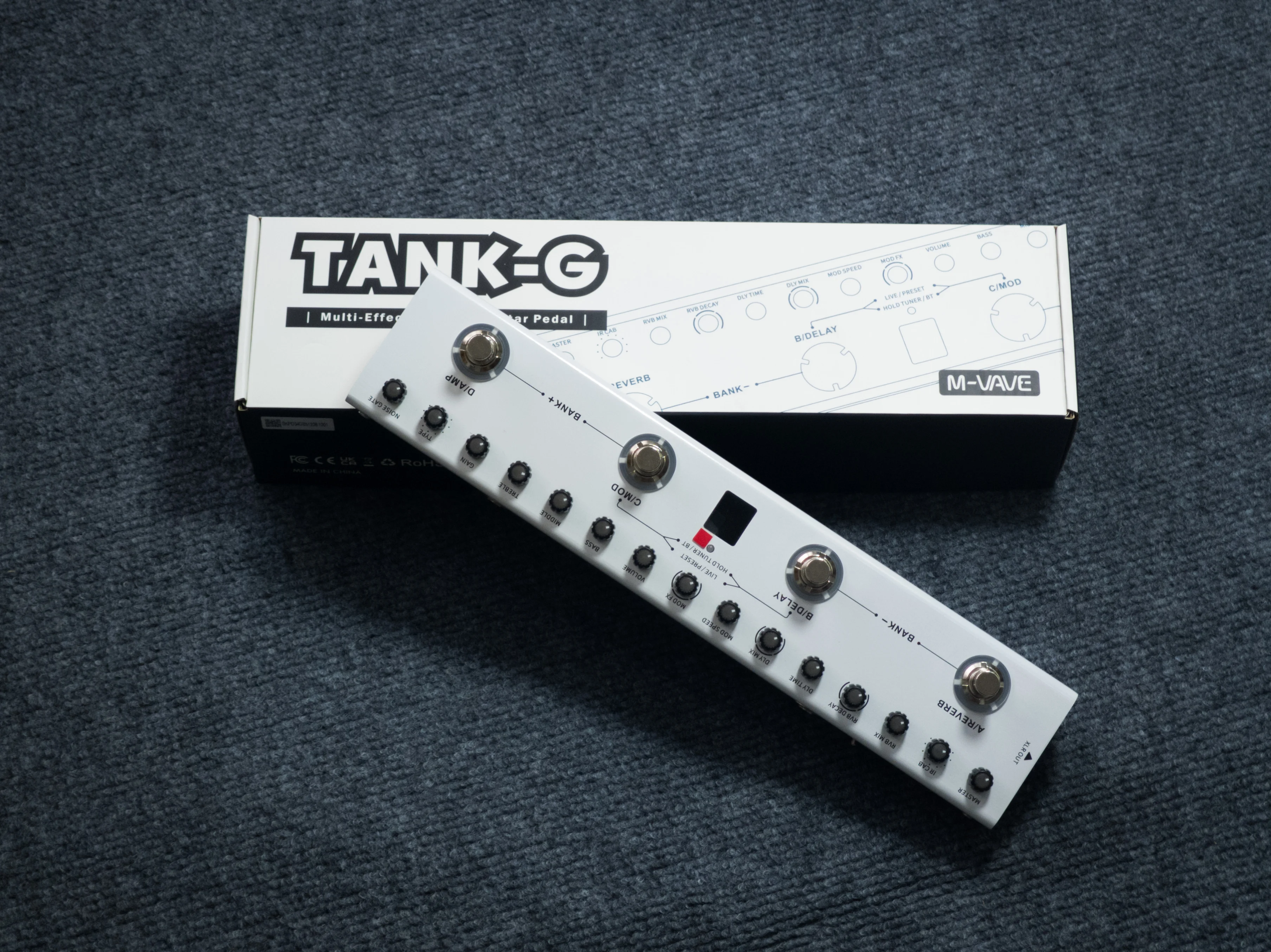 M-VAVE TANK PRO/TANK-G Multi-Effects Guitar Pedal: 120 Presets, 90 Amps+90 Cabs, 300+ FX, 150s Looper, 60 Drums, AI Neural, IR