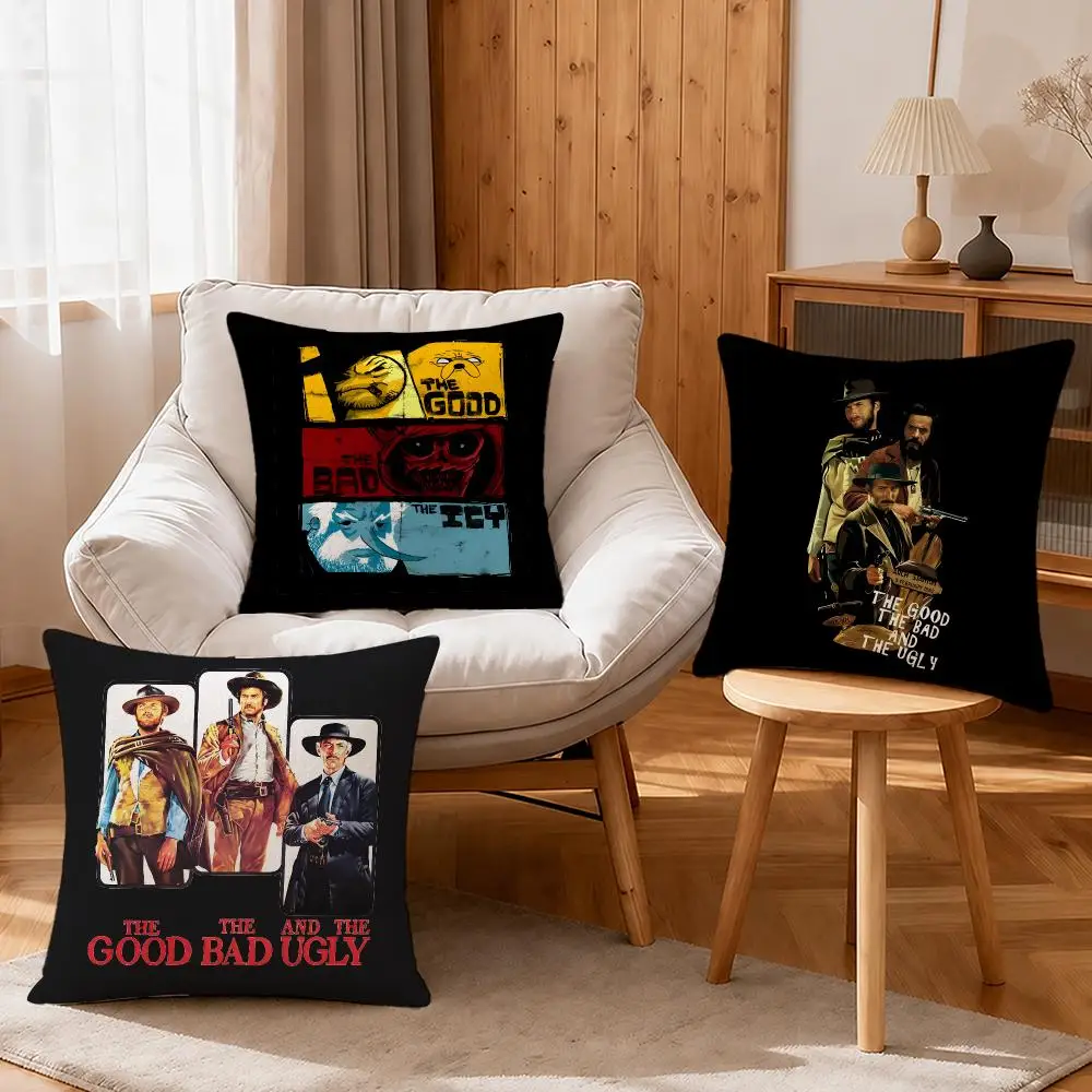 Movie The Good, the Bad and the Ugly Cushion Cover Linen Anti-Mite Antibacterial Cushion Cover Invisible Zipper Sofa Decor