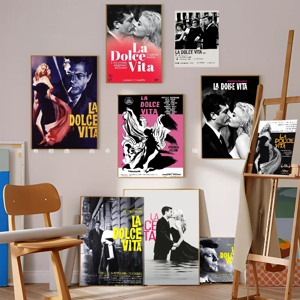 La Dolce Vita Lemon MOVIE Movie Sticky Posters Whitepaper Sticker DIY Room Bar Cafe Posters Wall Stickers