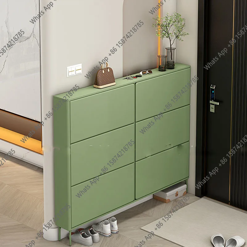 New Ergonomic Vertical Wood Shoe Cabinet 3 Layers Design Storage Organizer Shoe Rack Living Room Craft Zapatero Hotel Furniture