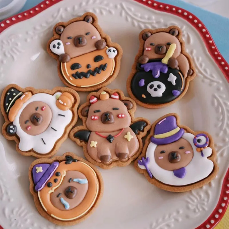 

Kawaii Cartoon Capybara Cookie Embosser Mold Cute Animals Cookie Cutter Fondant Cake Decoration Tools Baking Accessories Gifts