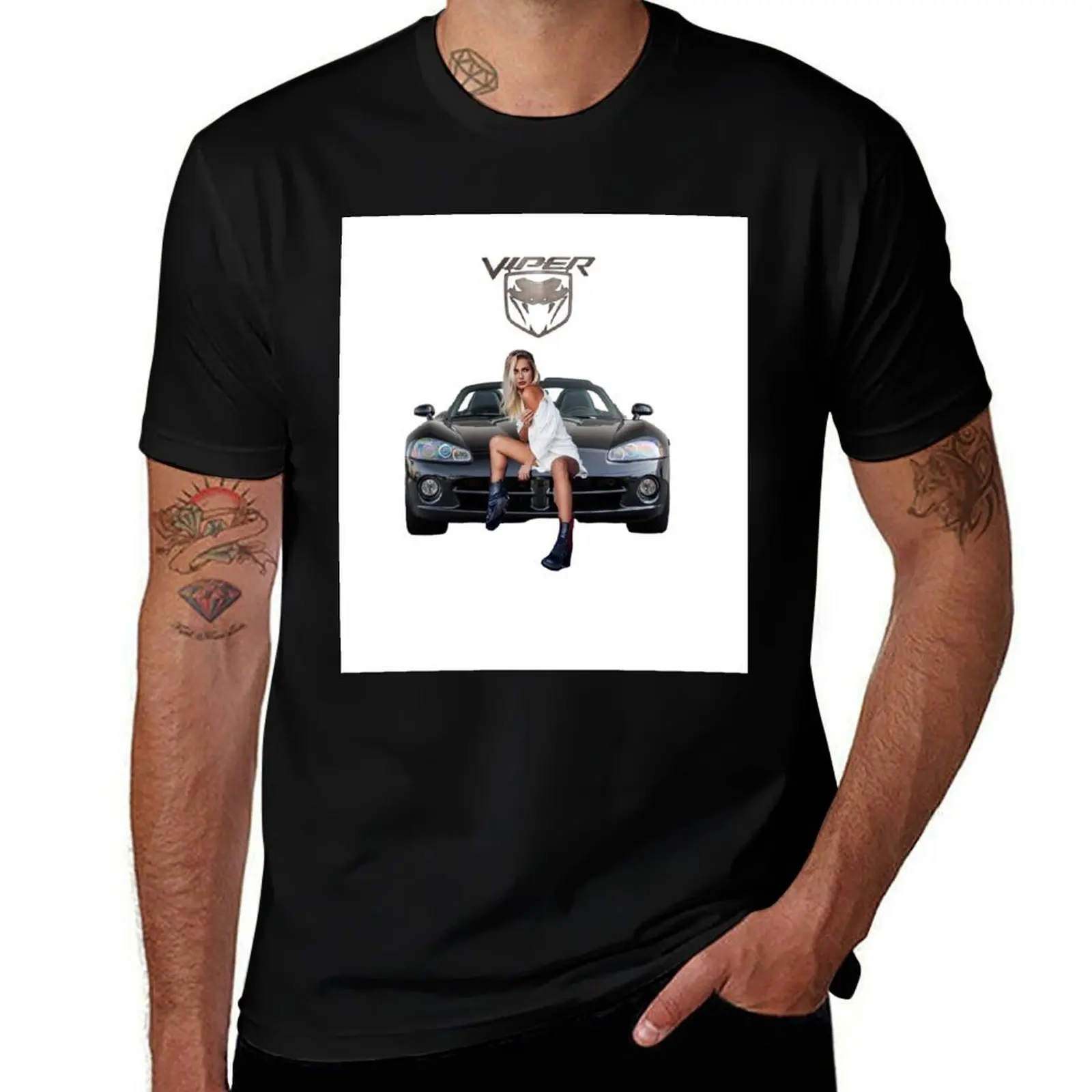 

Viper Dodge Convertible with Blonde T-Shirt oversize t-shirts man Louboutins rapper graphic tees mens designer clothes