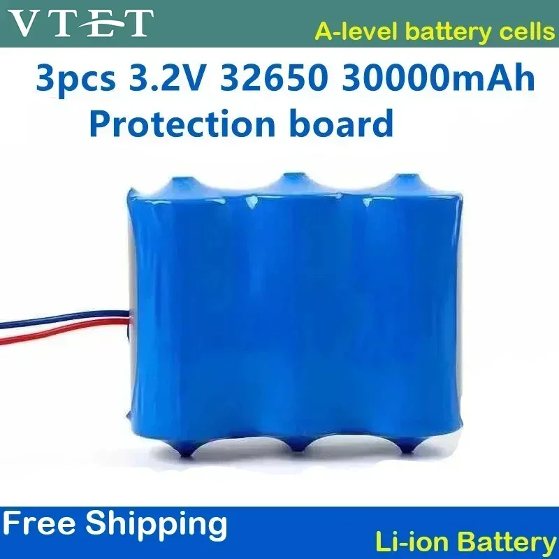 2024 VTET Solar Lamp Battery 3.2V Large Capacity Lithium Battery Solar Street Lamp Floodlight Battery with Protection Panel BMS