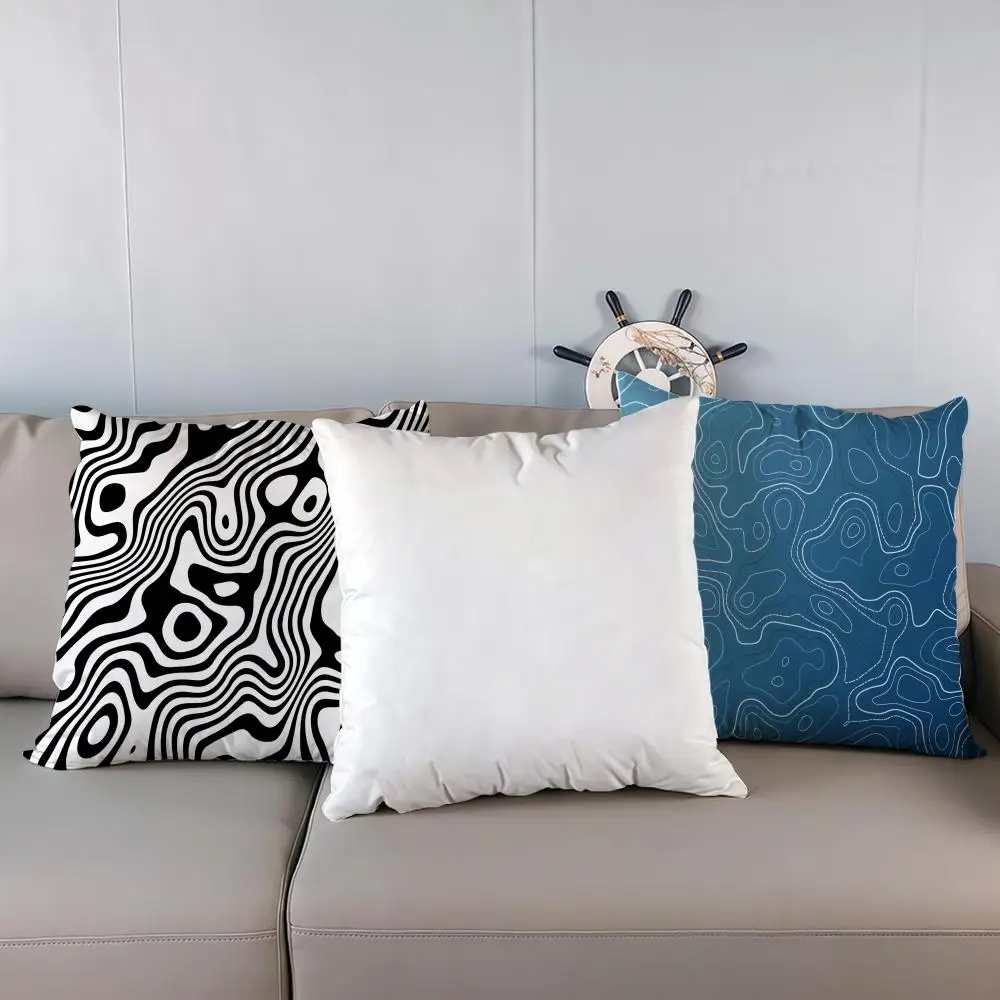 

Black and white line Pillow Case Multi sized car seat cushions, luxurious home office, sofa decorative pillowcases