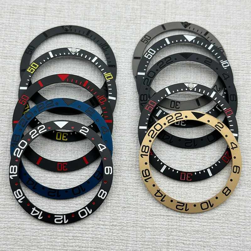 Mod 38mmX30.6mm Watch Bezel Shamian Curved Ceramic Bezel Compatible  SKX007 SKX009 SRPD 6015 Case NH35 NH36 GMT Movement