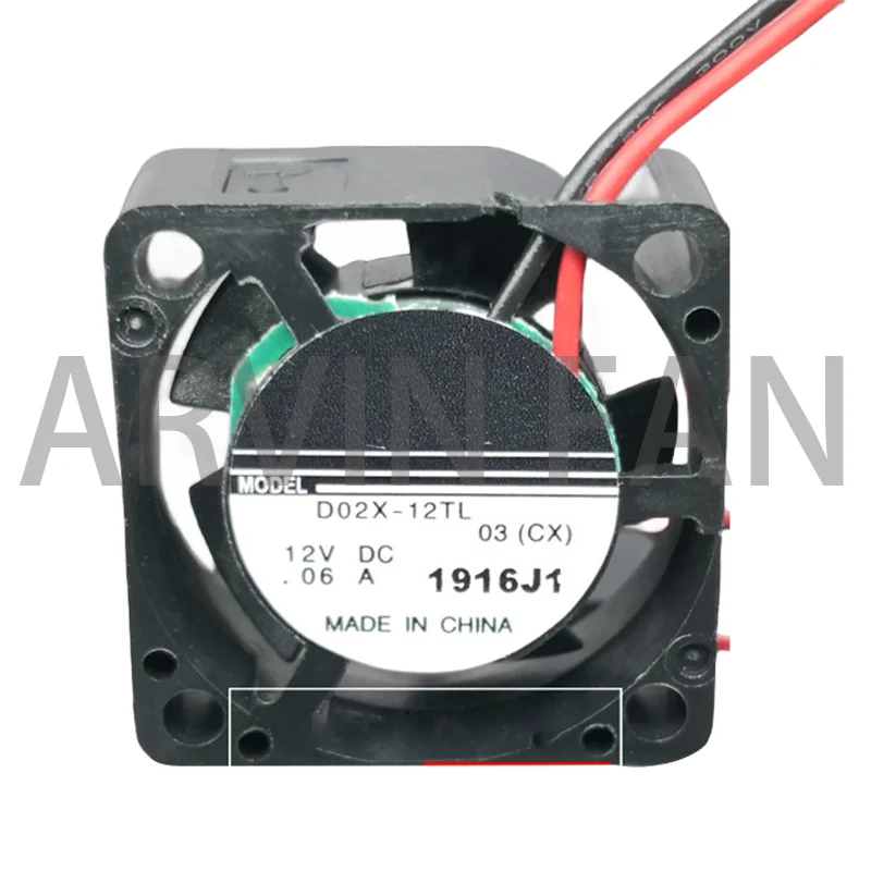 

D02X-12TL 12V 0.06A 25x25x10mm 2-Wire Server Cooling Fan