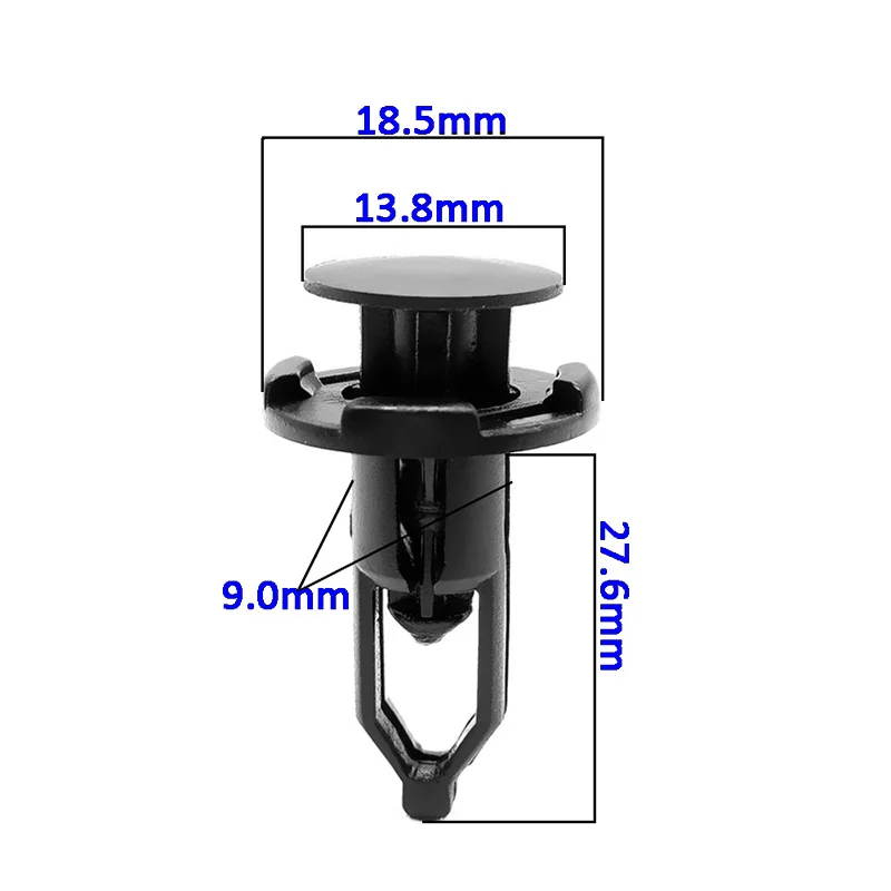 Clips de sujeción para guardabarros de coche, cubierta trasera de parachoques, abrazadera tipo empuje, sujetadores de Clip fijo de plástico para