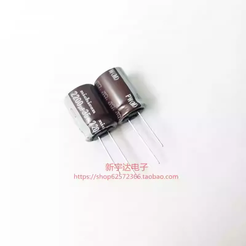 

10-100 шт. 35В 2200мкФ 18X25 Японский Nichicon PW высокочастотный оригинальный электролитический конденсатор с низким сопротивлением 2200мкФ 35В